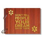 Look Decor Dont Tell People Artworks Wooden Photo Album Scrap Book With Butterfly