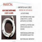 MAGICTEL Aux 01 Imported wire quality Proper sterio sound With mic and play n pause button-L11