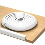 BabyPro BabyProofing Edge Guard with Strong Adhesive Tape by Certified Professional Childproofer, 2 Meter Long for Furniture Corner, Bed, Table Corners, for Child Safety (White)