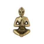 Kalarambh Brass Vaastu/Vastu Idol for Home Office Temple Puja/Pooja Decor Collectible Handicraft Art - Yellow, 1.5 x 1.3 x 2.5 Inch (L x W x H)