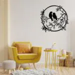ART ROOMS Love Birds Metal Wall Art - Wall Decoration | Wall Hanging
