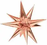 SHANAYA Starburst Cone Mylar Foil Balloon Kit - 55.9 x 55.9 x 55.9 cm