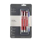 PARKER VECTOR STANDARD RED CT FOUNTAIN PEN, ROLLERBALL PEN & BALL PEN SET