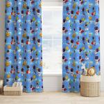 Anteria Blue Solid Polyester Single Window Curtain 122x152cm Pack of 1