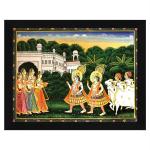 ArtX Multicolor God Krishna Balram Wall Art 10.0 x 13.0