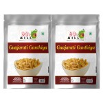 90's MILL Authentic BESAN GATHIYA AJWAIN BESAN STICKS | GUJARATI FARSAN | INDIAN SNACKS | HOMEMADE AND READY TO EAT | FARSAN NAMKEEN | NO PRESERVATIVE-350g*2Pack