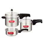 Master Classic Family Super Saver 5L,3L & 2L Pan Aluminium Outer Lid Pressure Cooker with Gas Stove Compatible for Healthy and Safe Cooking