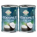 Nature's Spice Coconut Cream - 800 ml | Combo Pack of 2 x 400 ml | A perfect Alternative of Milk Cream for Vegan Diet | 100% Dairy Free Product