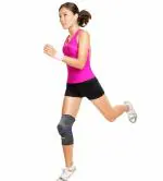 IGR Cotton Grey, Blue Knee Support With Donut Padding - 85-95Kg