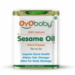 OYO BABY Sesame Oil for Hair, Skin and Massage 100% natural Wood Pressed, For newborn baby massage, improves hair growth & provides nourishment | 100 ml