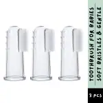 COCO CRUSH Baby Finger Toothbrush | Great for Massaging & Cleaning Gums, BPA-Free, Travel-Friendly Oral Care | Extremely Gentle, Soft Brush For Kids & New Born Babies