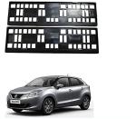 Feelitson Black Car Plastic Number Plate Frame Holder Front & Back For Baleno New