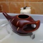 2activelife Yoga Neti Pot for Sinus & Congestion Cleaning| Microwave and Dishwasher Friendly | Leak Proof Durable Ceramic Neti Pot| Nasal Wash Handcrafted Durable Ceramic - Dark Brown