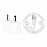 AnyCom 5w Fast Charger for iPhone 5/6, 7, 8, X, 11 Series | 5 Watt Charging Adapter with USB Cable Compatible for iPhone 5/5s, SE, 6/6S/6 Plus, 7/7 Plus, 8/8 Plus, X/XS/XR, 11/11 Pro - White