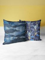 BIANCA suzane navy/gold MICRO-FIBER Cushion Cover -2pc 16 X16 set suzane(40 cm x 40 cm)
