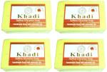 Khadi Herbal Natural Saffron Glycerine Saop Bath Soap, 125 Gm Each (Pack Of 4)