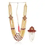 JIYANSHI FASHION: Dulha groom sherwani Necklace/Moti Mala for Men for wedding | Groom Mala and Brooch Set