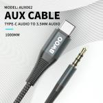 Bwoo Aux Cable For Car Type c Bo-Aux062 3.5mm Aux Cable Usb c To Aux - Nylon Braided Aux To Type c, Usb To Aux Type C To 3.5mm Headphone Car Stereo Cord Compatible With Samsung S22 S21 S20+, Pixel