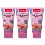 Sirona Talc Free Hair Removal Cream for Dry & Sensitive Skin with Aloevera, Vitamin E & Shea Butter - 50 gm (Pack of 3)