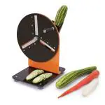 Primelife 3 Blade Vegetable Cutter & Slicer, Salad Cutter Steel Salad Maker Machine, Slicers and Graters Vegetable & Fruit Chippers with MS Iron Material for Kitchen - Multicolor (MS Salad Cutter)