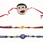 Kavim Nobita , Evil eye and Om Metal rakhi for brother