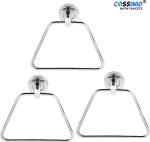 Cossimo Silver Stainless Steel Ctz-03 High Grade Towel Ring (Pack Of 3)