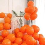 SPECIALYOU.IN Birthday orange Metallic Balloon | 12 Inch Latex Balloons with Shiny Surface for Birthday | Anniversary | Wedding | Baby Shower Party Decoration In Combo Pack of 50, (Orange)