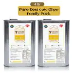 Vrutalay Desi Cow Ghee 2 Litter (Pack Of 2) - B | Desi Ghee | Cow Desi Ghee | Pure Desi Cow Ghee |Vedic Ghee | Vedic Bilona Methhod |
