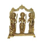 Kalarambh Brass Kaman Ram Darbar Set Murti Idol Statue for Pooja Puja Mandir Home Decor Showpiece Gift Items Collectible Handicraft Art - Yellow, 6.1 x 2.5 x 7.5 Inch (L x W x H)
