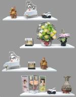 SOKHI FURNISHING Wooden Straight Wall shelf