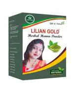 LILIAN GOLD 100% Pure Natural Herbal Henna Powder For Hair | Mix Of 8 Herbals Mehendi Powder For Organic Hair Colour | 200 Grams