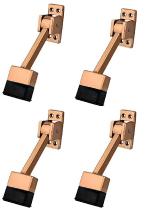 AKS Ajanta Stainless Steel SS304 Heavy Door Stopper Size 5 Inch Finish Rose Gold Pack Of 4 Piece