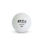 Stag Iconic Seam White Table Tennis Ball Pack of 12 High Quality ABS Seamless Design for Enhanced Control