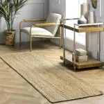 AIESY Live Beautiful Wave Edge Scalloped Reversible Jute Runner Rug, Bohemian Scallop Rug (2.5'X8' Feet, Beige)