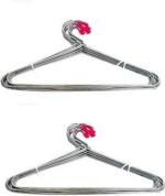 ROCKFIELD Aenon Steel Cloth Hanger Space Saving Non Slip Stainless Steel Metal Hanger for Shirts, Trousers, etc, Coats & Clothes for Wardrobe (Pack of 24)