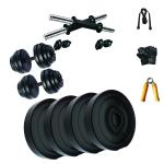 Ragner Gym Equipment for Home 8 kg (2 kg x 4) PVC Dumbbell Rod Set With Accesories