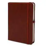 Lakeer A5 Size Diary Notebook 196 Ruled Pages PU Leather Cover with Elastic Band Lock & Pen Holder 80 GSM Thick Paper (Tan)