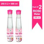 SBS Rose Water - Toner for All Skin Types, No Alcohol & Artificial Fragrance - 250ml (Pack Of 2)