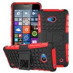 Tarkan Red Polycarbonate Flip Stand Back Case Cover For Microsoft Lumia 640