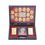 Goldgiftideas 24k Gold Plated Jain Mahavir Swami Photo Frame With Jain Religious Symbol