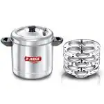Judge by Prestige Stainless Steel Idli Cooker with 6 Plates, Silver