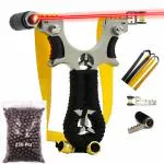 Marksman Stainless Steel Mercedes-Benz Slingshot Catapult for Adults Beginner Youth for Outdoor Games, Recreational, Fishing and Fitness Gulel Toy Set