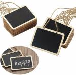 CVANU 25pcs Mini Chalkboards Hanging Chalkboards Double Sided Blackboard Message Board