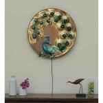 DecoCraft Iron Handmade Peacock Wall Decor Home decor Bedroom decor (21x5x21)Inch
