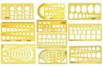 Traceease Multi-Pattern Drafting Tools With Ruler Geometric Rulers Stationary Tool Kit For Office And School Lot of 10 Pcs