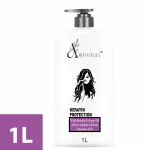 AQUORAL Keratin smooth Shampoo 1 L, With Keratin & Argan Oil for Straighter, Shinier Hair