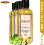 Herbal Khadi Honey Lemon Herbal Shampoo For Anti Dandruff & Hair Growth Booster Hair Fall Control Conditioned for Men & Women 840 ml (Pack of 4)
