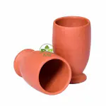 KSI Handcrafted Clay Water Glass Drinking Glass Set of 2