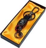 OBEROIS TRADERS Premium Leather Anti-Rust Key Chain With 2 Key Rings & Hook For Yamaha All Bikes Key Chain ()