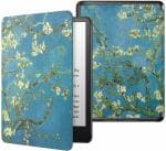 ProElite Amazon Kindle Paperwhite 10th Generation Flowers Faux Leather Lightweight, Auto Sleep Wake Flip Case Cover 15 x 10 x 5 cm